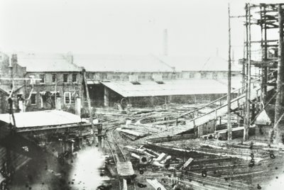 Samudas Scheepswerf, Londen, 1863 door English Photographer
