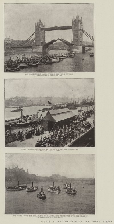 Scènes bij de opening van de Tower Bridge door English Photographer