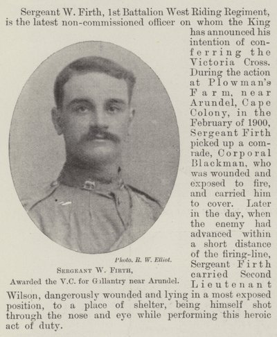 Sergeant W Firth, bekroond met het VC voor Dapperheid nabij Arundel door English Photographer
