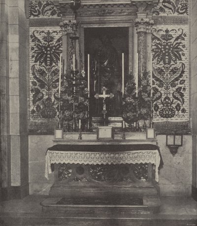 Zijaltaar, Latijnse Kerk, Nazareth, verondersteld te staan boven de plaats van Jozefs huis, waar Jezus opgroeide door English Photographer