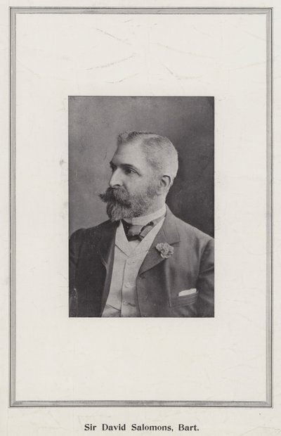 Sir David Salomons, Baronet door English Photographer