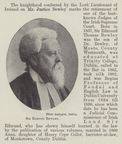 Sir Edmund Bewley door English Photographer