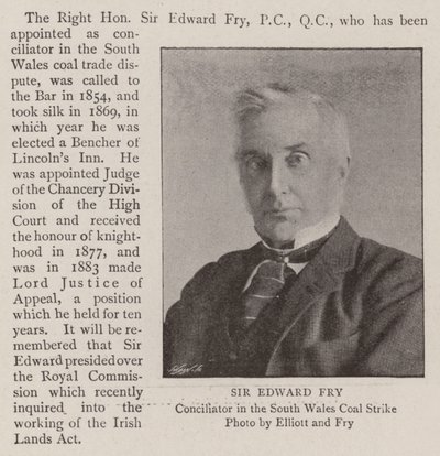 Sir Edward Fry door English Photographer