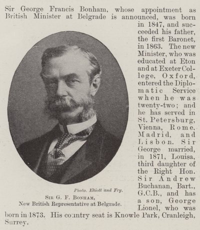 Sir G F Bonham, nieuwe Britse vertegenwoordiger in Belgrado door English Photographer