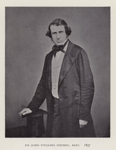 Sir James Fitzjames Stephen, Baronet, 1857 door English Photographer