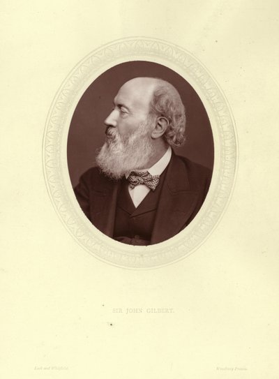 Sir John Gilbert, Engelse kunstenaar, illustrator en graveur door English Photographer