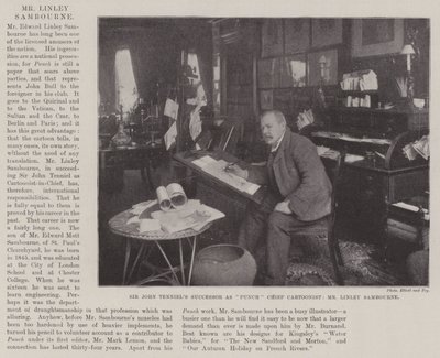 De opvolger van Sir John Tenniel als hoofdcartoonist van Punch, de heer Linley Sambourne door English Photographer