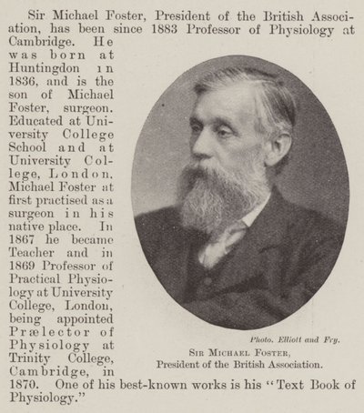 Sir Michael Foster, voorzitter van de British Association door English Photographer