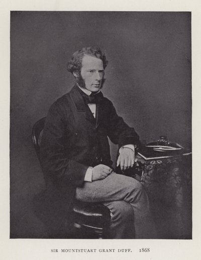 Sir Mountstuart Grant Duff, 1868 door English Photographer