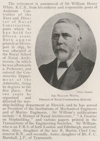 Sir William White, Directeur van de Marineconstructie (gepensioneerd) door English Photographer