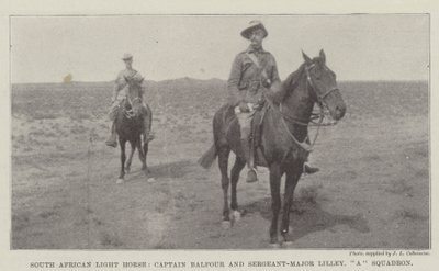 Zuid-Afrikaans Licht Paard, kapitein Balfour en sergeant-majoor Lilley, A Squadron door English Photographer