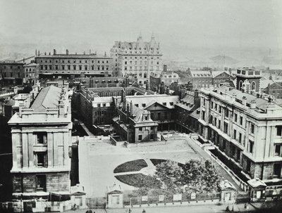 St Thomas Ziekenhuis: verhoogd uitzicht op het exterieur, 1862 door English Photographer