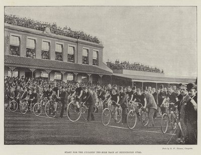 Start voor de Tien-Mijl Fietsersrace bij Kennington Oval door English Photographer