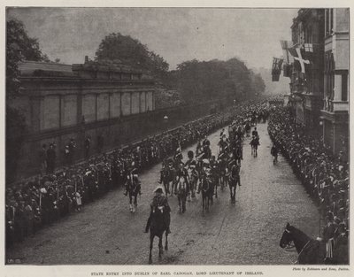 Staatsintrede in Dublin van graaf Cadogan, Lord Lieutenant van Ierland door English Photographer