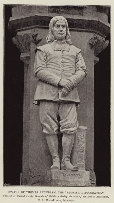 Standbeeld van Thomas Sydenham, de Engelse Hippocrates door English Photographer