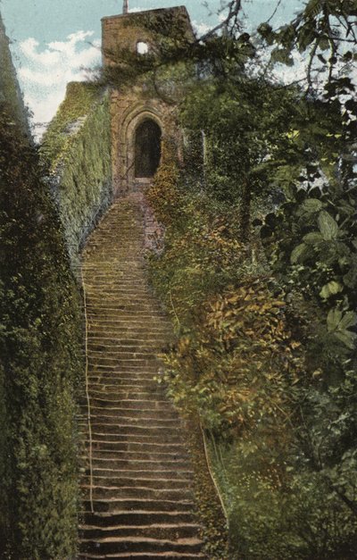 Trappen naar de Keep, Carisbrooke Kasteel door English Photographer