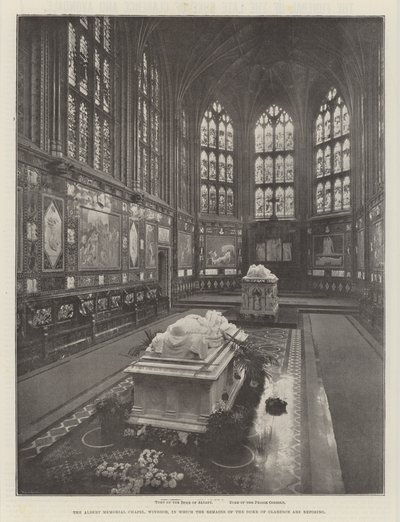 De Albert Memorial Chapel, Windsor, waar de Resten van de Hertog van Clarence rusten door English Photographer