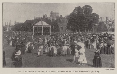 De Alexandra Gardens, Windsor, geopend door prinses Christian, 15 juli door English Photographer