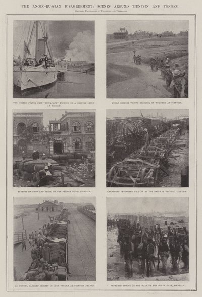 Het Anglo-Russische Meningsverschil, Scènes rond Tientsin en Tongku door English Photographer