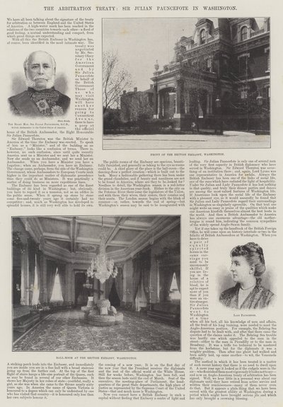 Het arbitrageverdrag, Sir Julian Pauncefote in Washington door English Photographer