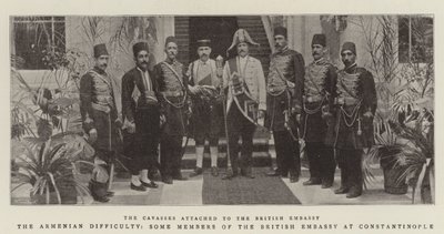 De Armeense Moeilijkheid, enkele Leden van de Britse Ambassade in Constantinopel door English Photographer