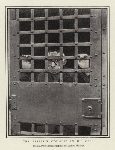 De Moordenaar Czolgosz in zijn Cel door English Photographer