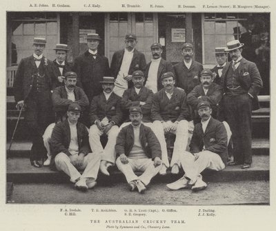 Het Australische cricketteam door English Photographer