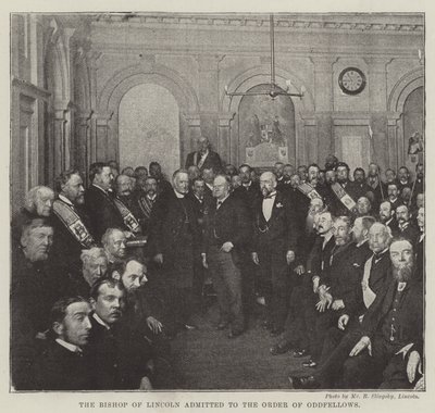 De Bisschop van Lincoln toegelaten tot de Orde van Oddfellows door English Photographer