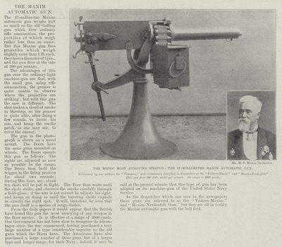 Het meest irritante wapen van de Boeren, het 37-millimeter Maxim automatisch kanon door English Photographer