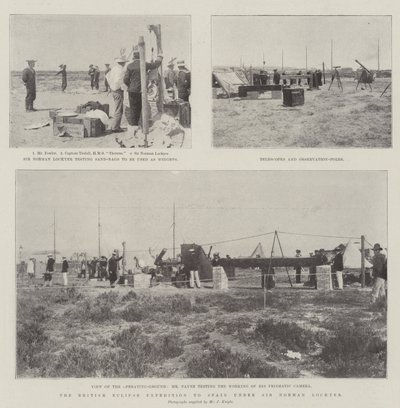 De Britse zonsverduisteringsexpeditie naar Spanje onder leiding van Sir Norman Lockyer door English Photographer