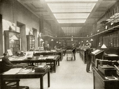 De prentenkamer van het British Museum, c.1900, uit 