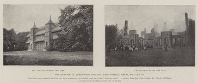 De brand van Queenwood College, nabij Romsey, Hants, op 10 juni door English Photographer