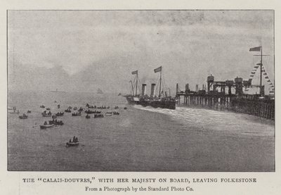 De Calais-Douvres, met Hare Majesteit aan boord, vertrekt uit Folkestone door English Photographer