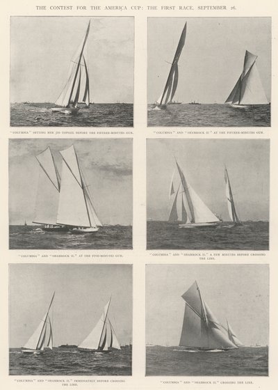 De wedstrijd om de America Cup, de eerste race, 26 september door English Photographer