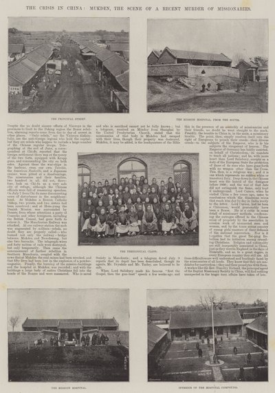 De crisis in China, Mukden, de plaats van een recente moord op missionarissen door English Photographer