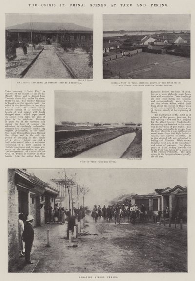 De crisis in China, scènes in Taku en Peking door English Photographer