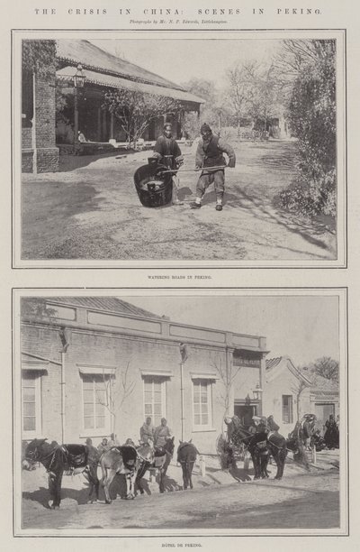De crisis in China, scènes in Peking door English Photographer