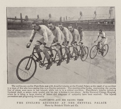 Het Fietsongeluk in het Crystal Palace door English Photographer