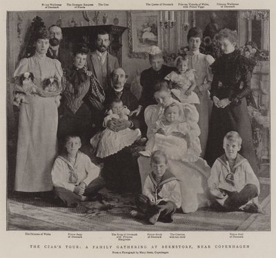 De tour van de tsaar, een familiereünie in Bernstorf, nabij Kopenhagen door English Photographer