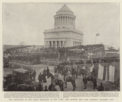 De Inwijding van het Grant Monument in New York, het Zevende New York Regiment Marcheert Voorbij door English Photographer