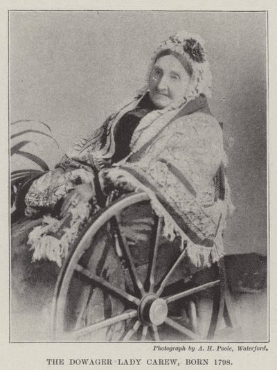 De Weduwe Lady Carew, Geboren 1798 door English Photographer
