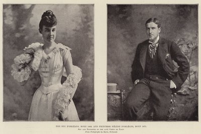 De hertog van Orleans, geboren 1869, en prinses Helene van Orleans, geboren 1871, zoon en dochter van de wijlen graaf van Parijs door English Photographer