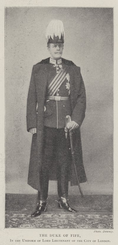 De hertog van Fife, in het uniform van Lord Lieutenant van de stad Londen door English Photographer
