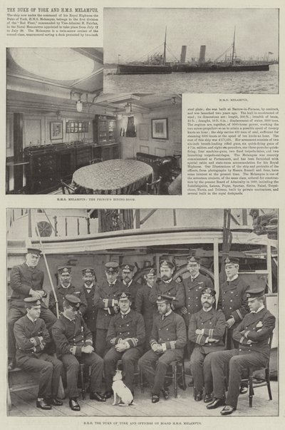 De Hertog van York en HMS Melampus door English Photographer