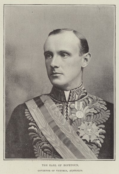 De graaf van Hopetoun, gouverneur van Victoria, Australië door English Photographer