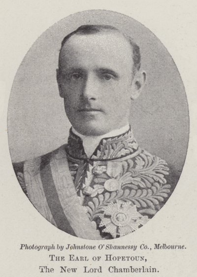 De Graaf van Hopetoun, de Nieuwe Lord Chamberlain door English Photographer