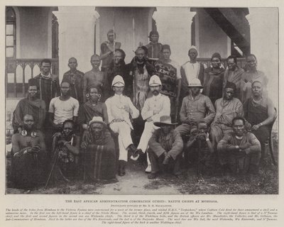 De Oost-Amerikaanse Administratie Kroningsgasten, Inheemse Hoofden in Mombasa door English Photographer