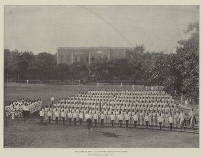 Het Egyptische leger, een infanteriebataljon op parade door English Photographer
