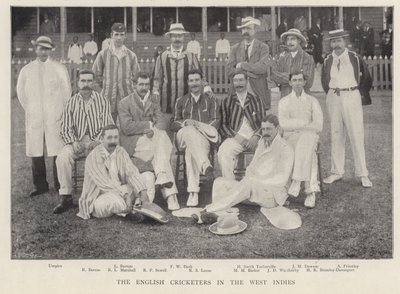 De Engelse cricketspelers in West-Indië, 1895 door English Photographer