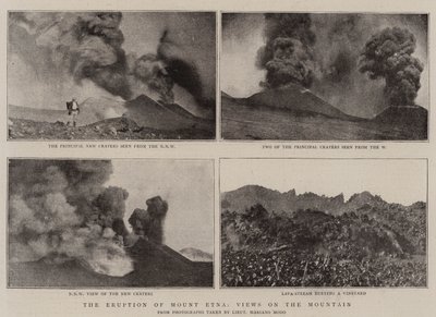 De uitbarsting van de Etna, uitzichten op de berg door English Photographer